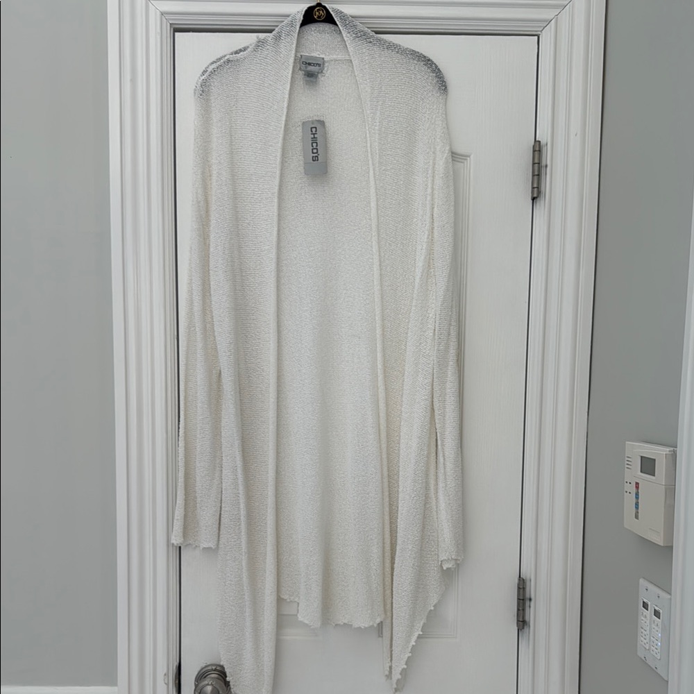 Chico’s Vintage Caladesi Rochelle Cardigan Optic White NWT 3